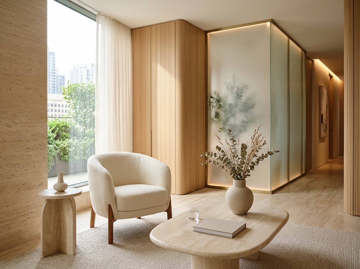 Luxury medical spa and aesthetic clinic consultation lounge
